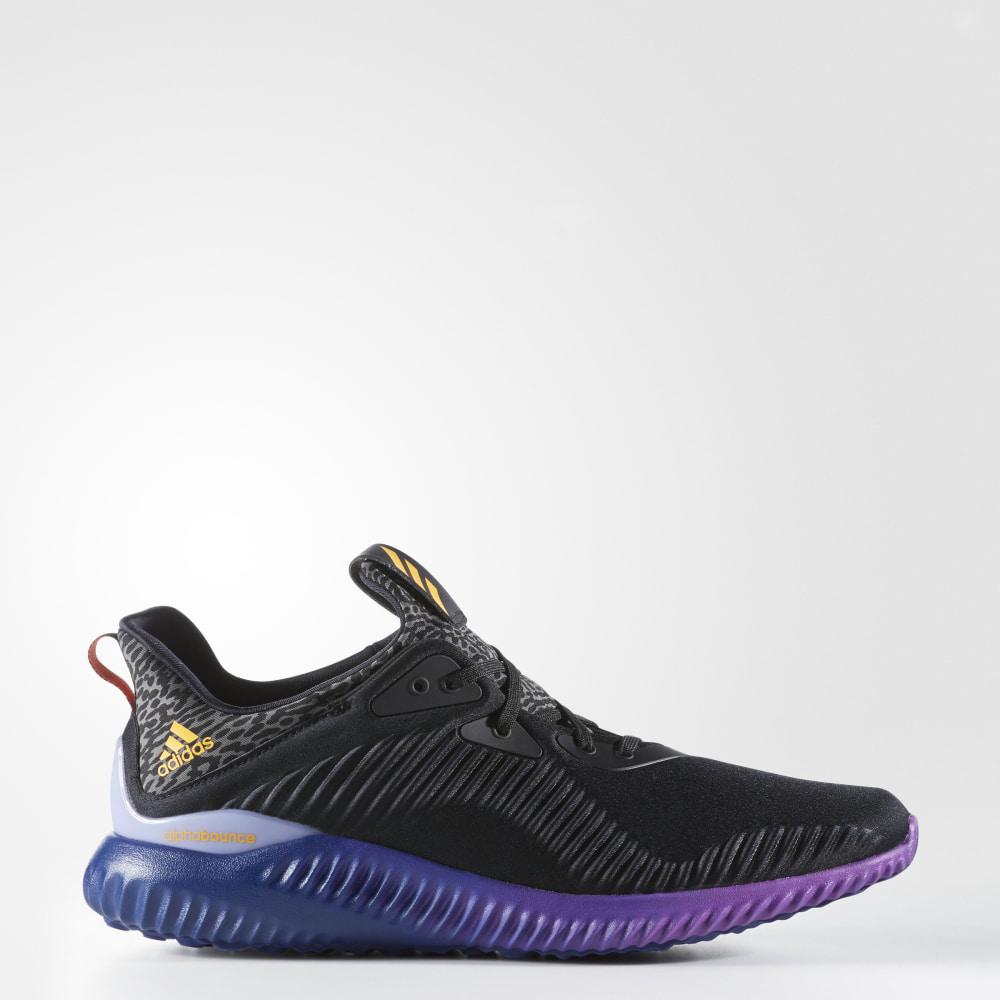 Adidas Men's Alphabounce Running Shoes Black/Gold/Purple Ireland B42351